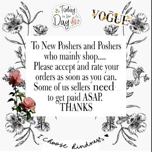 PLEASEEE accept & RATE your orders, ( thats how sellers get paid.)